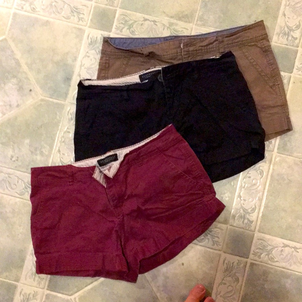 3 pair Aeropostale cuffed shorts size 6